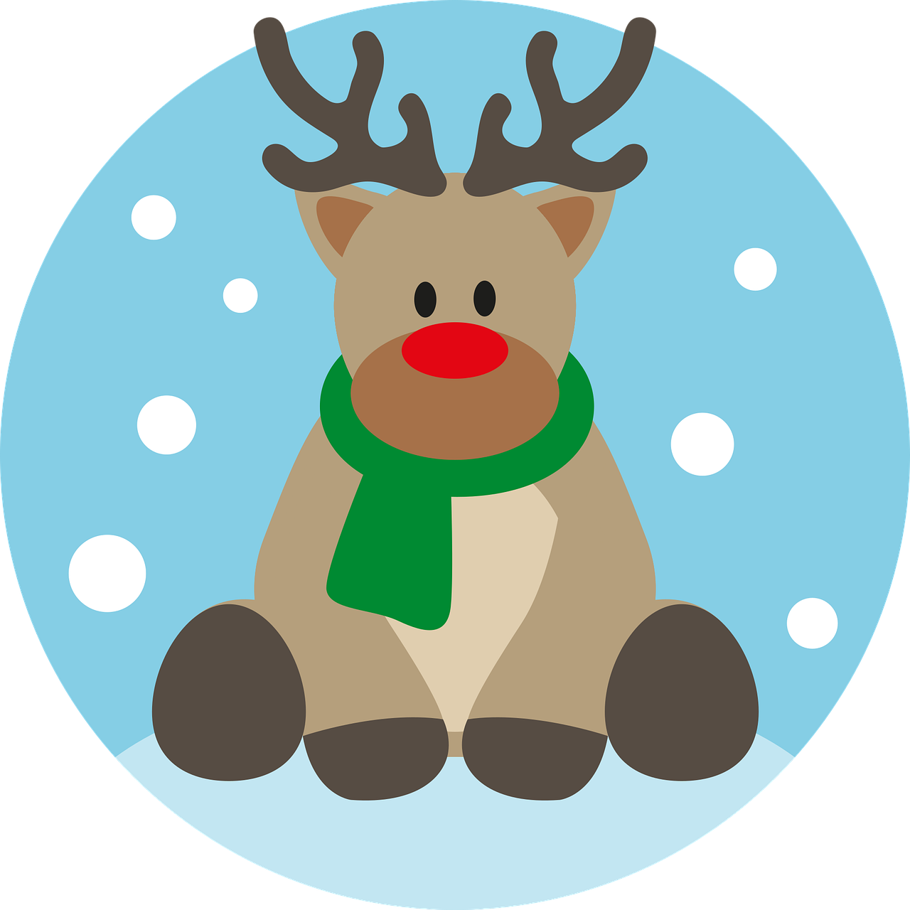 Reindeer with red nose
