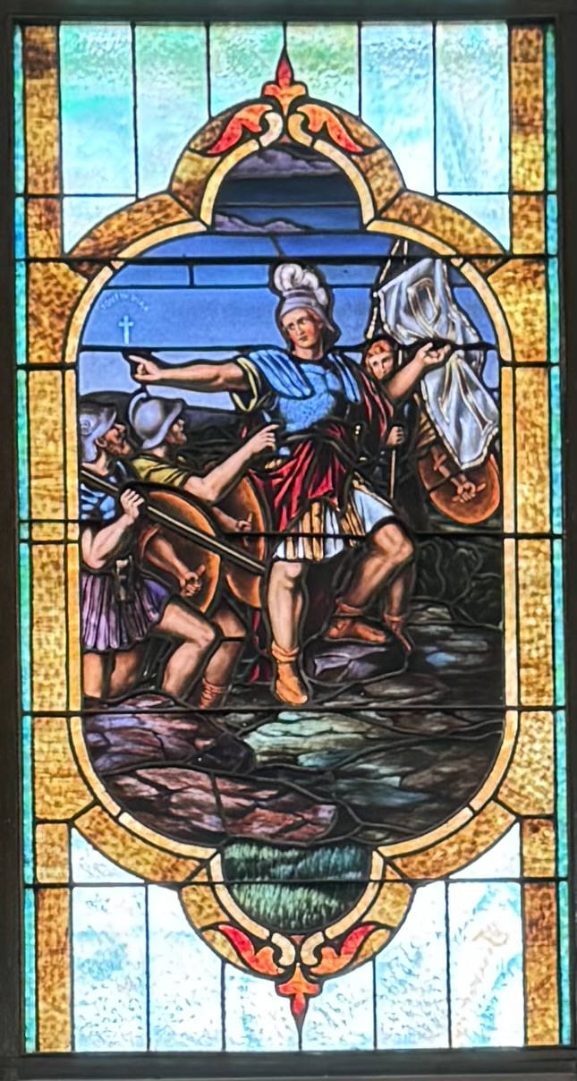 Stained Glass window the Conversion of Constatine