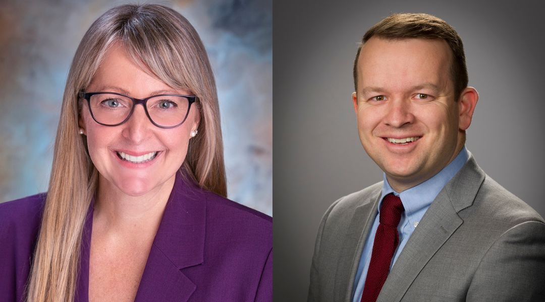 Superintendent Penny Miller-Nelson and Board President Phil Rausch