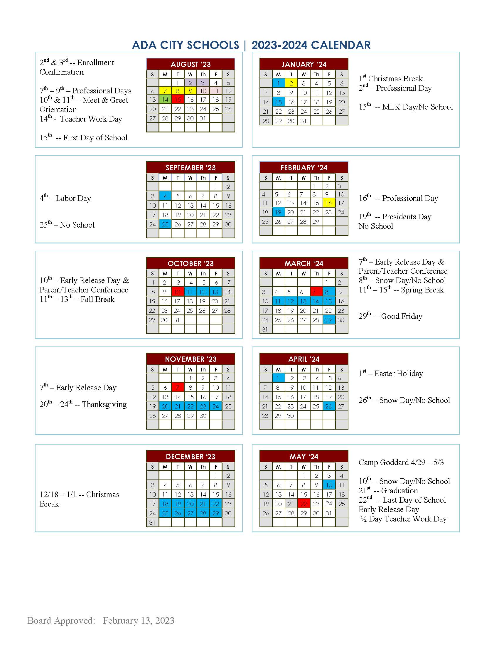 23-24 photo of academic calendar