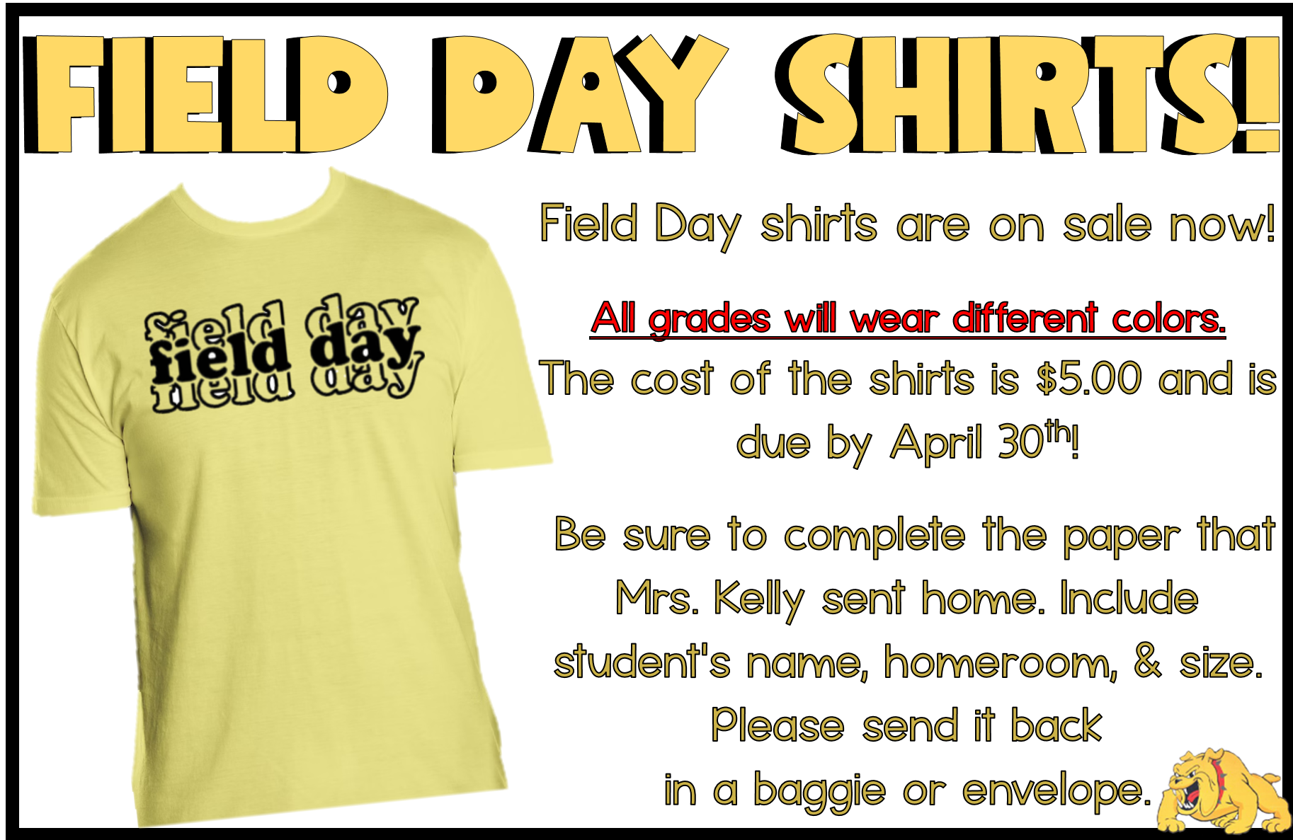 Field Day Shirt information