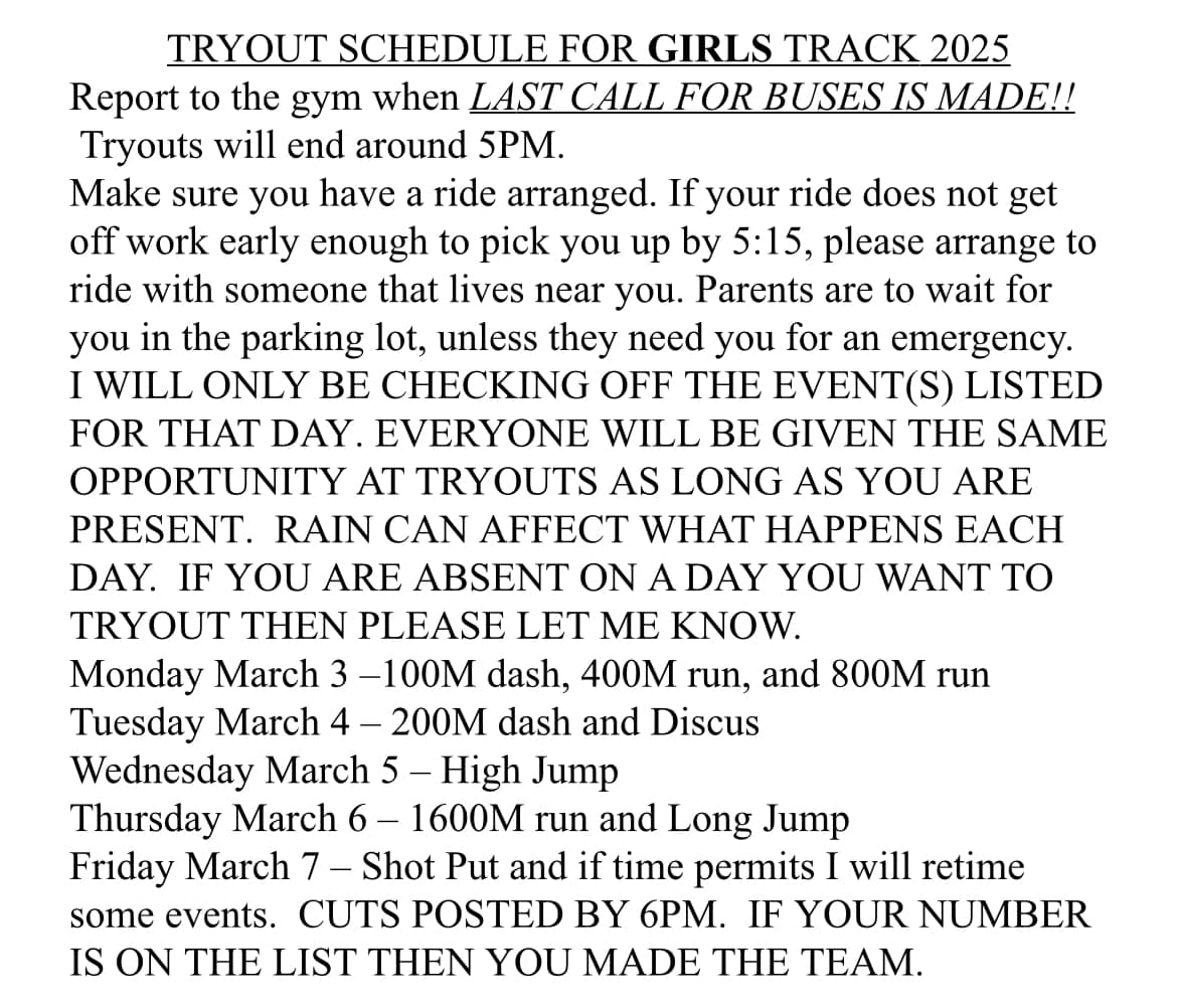 girls track