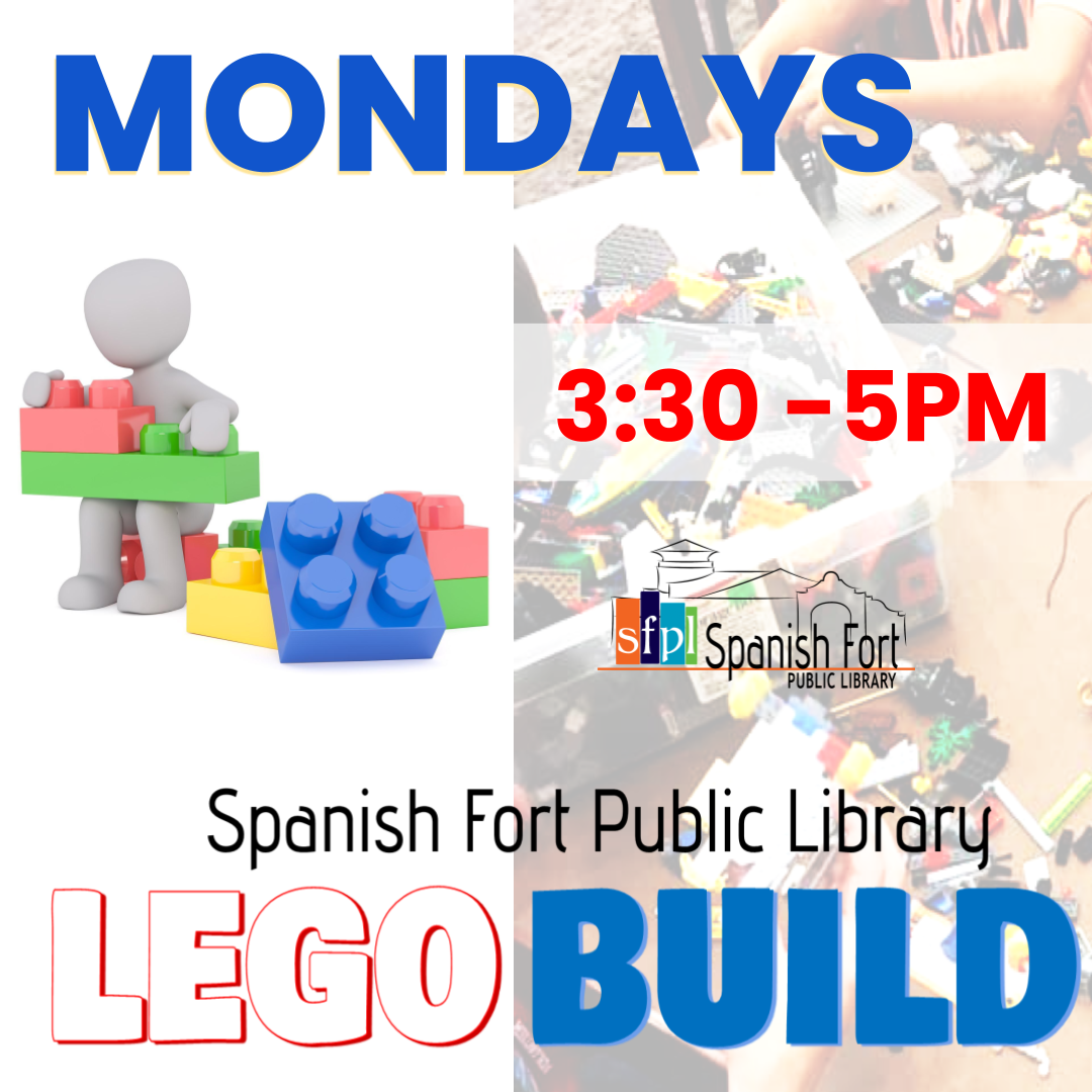Monday Night Lego building at the library starts back January 24, 2022