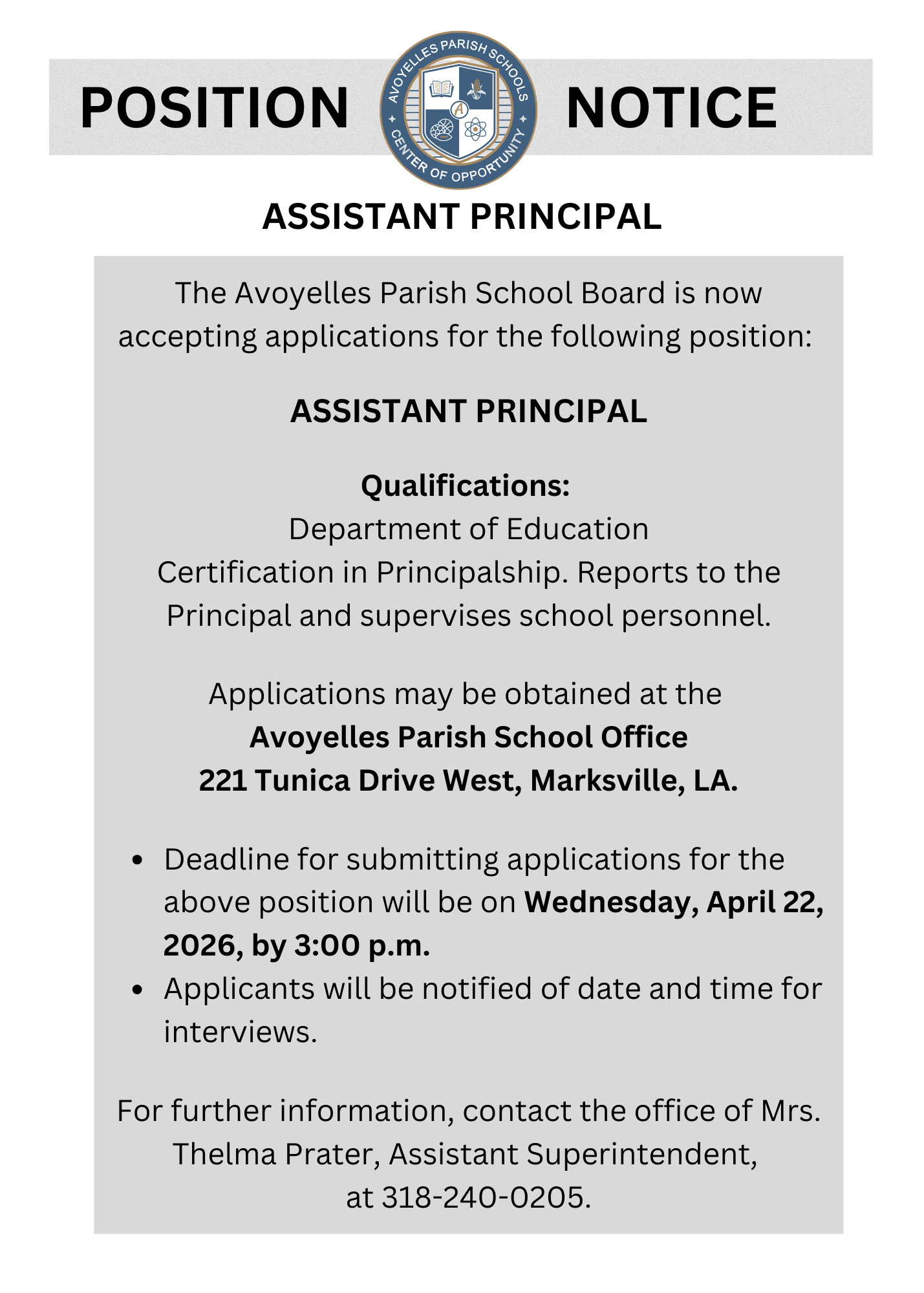 Assistant Principal 