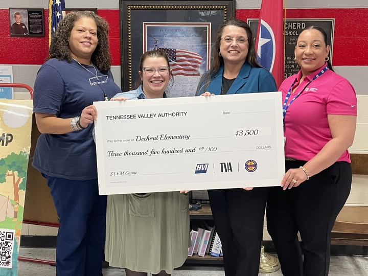 Tennessee Valley Authority Decherd Elementary check $3,500