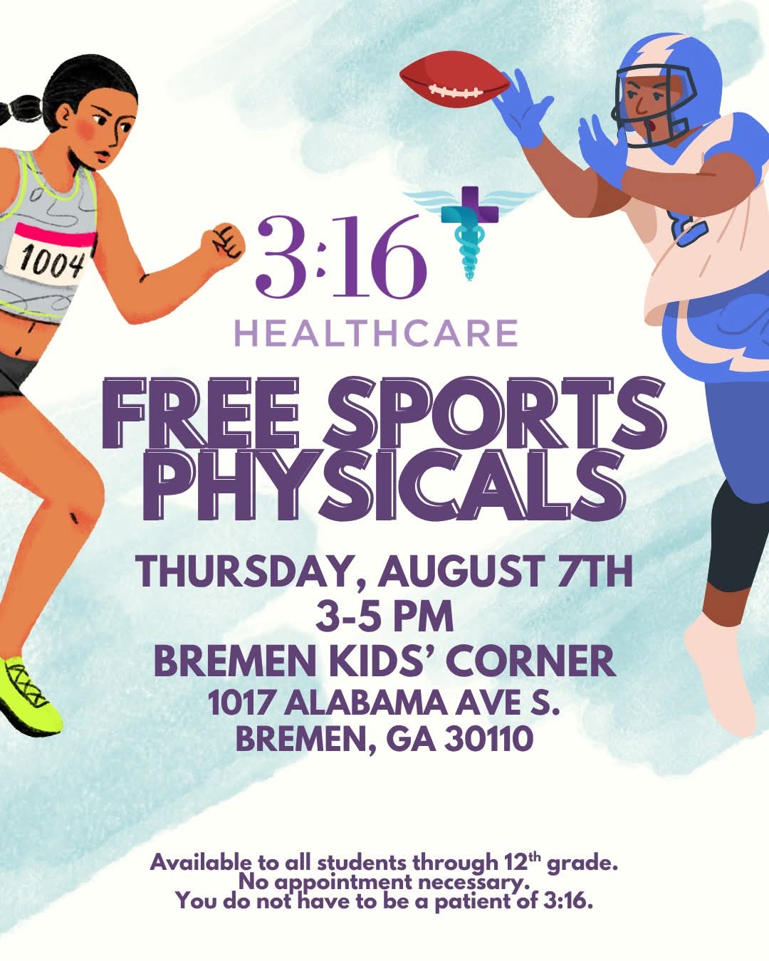 free physicals offered by 3:16