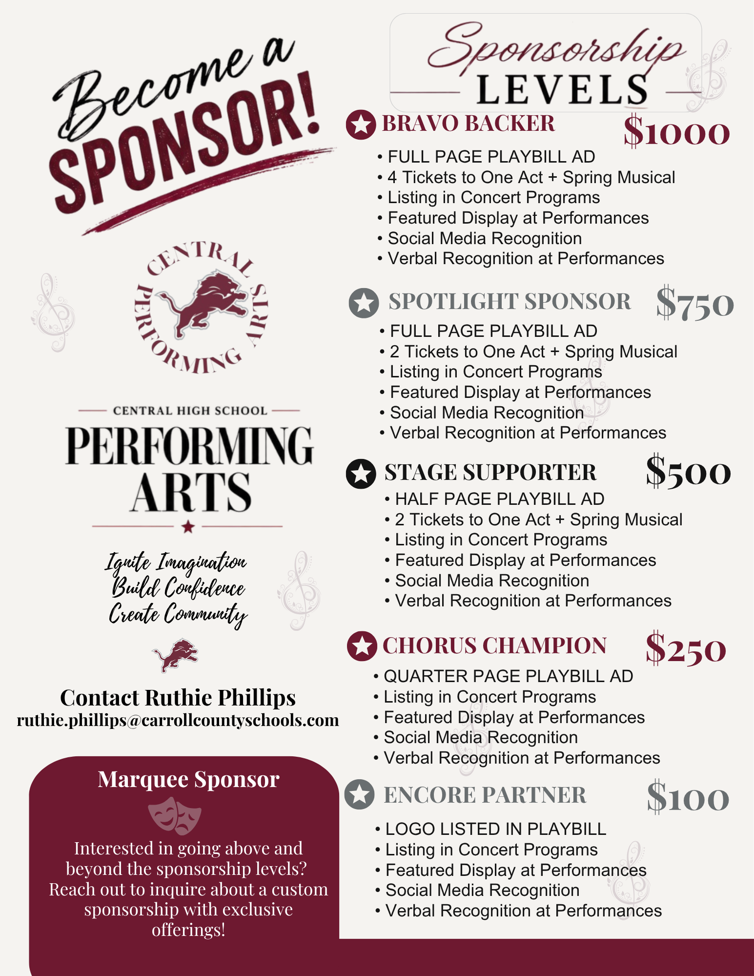 Sponsorship Levels