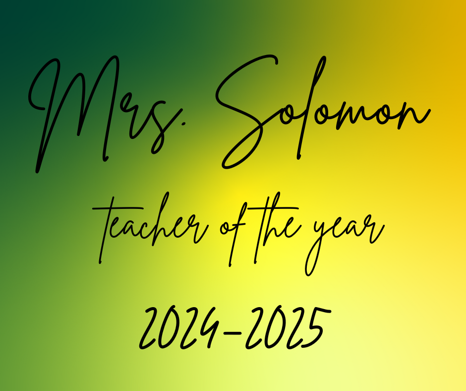 teacher of the year sign