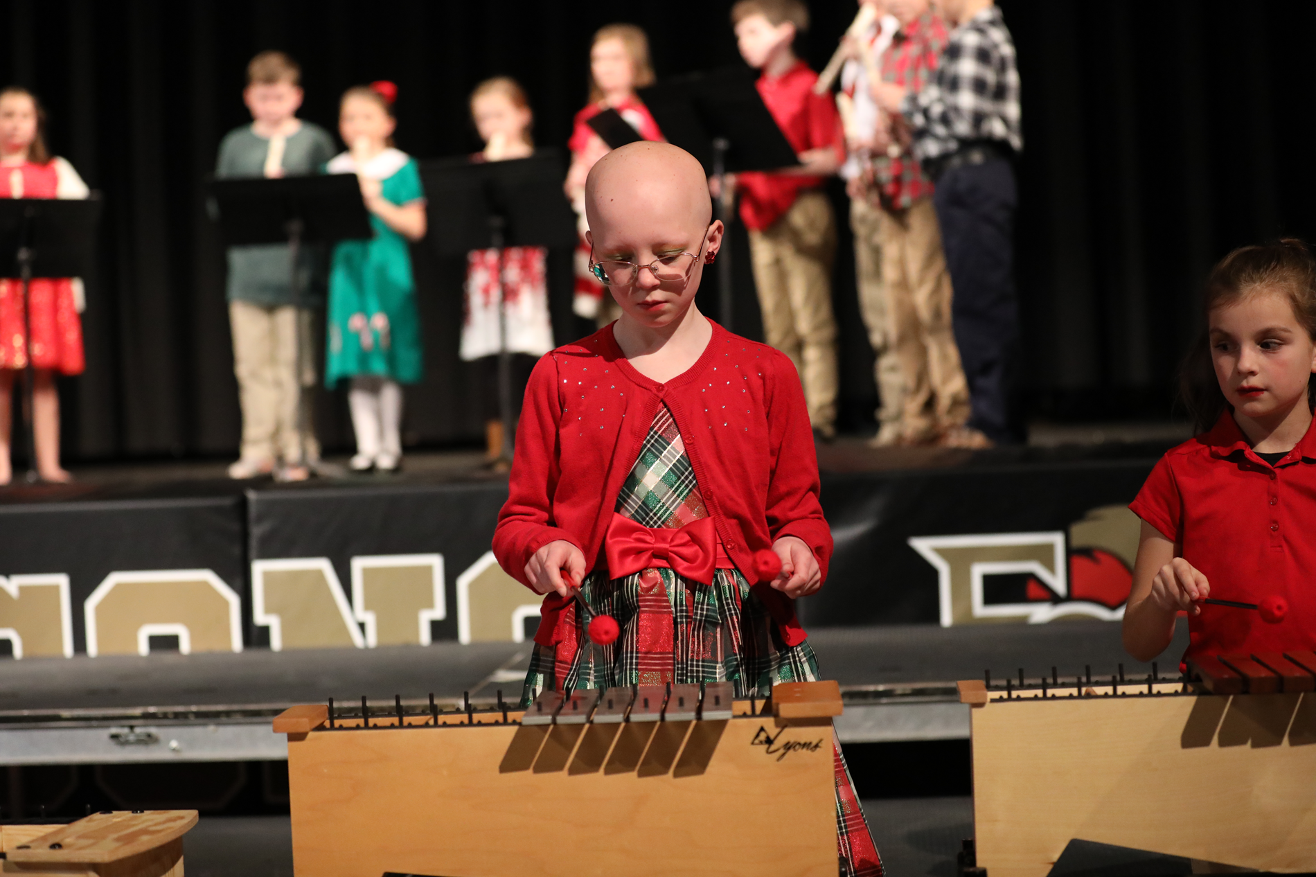 Students giving a music recital