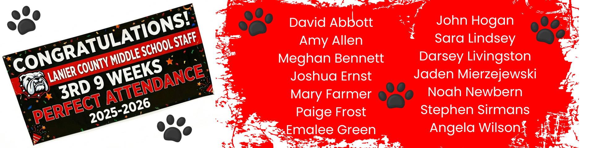 3rd 9 Weeks Perfect Attendance