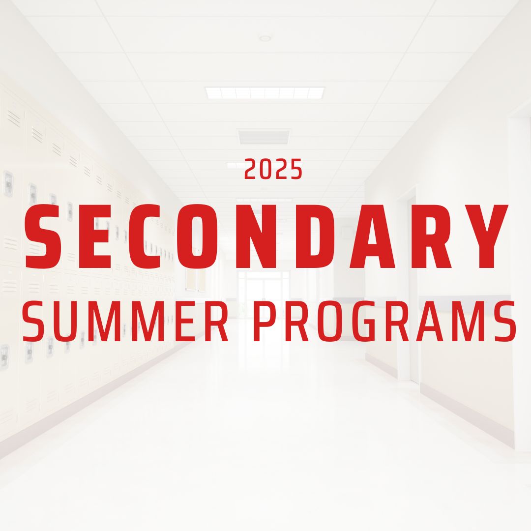 Secondary Summer Programs Graphic for 2025