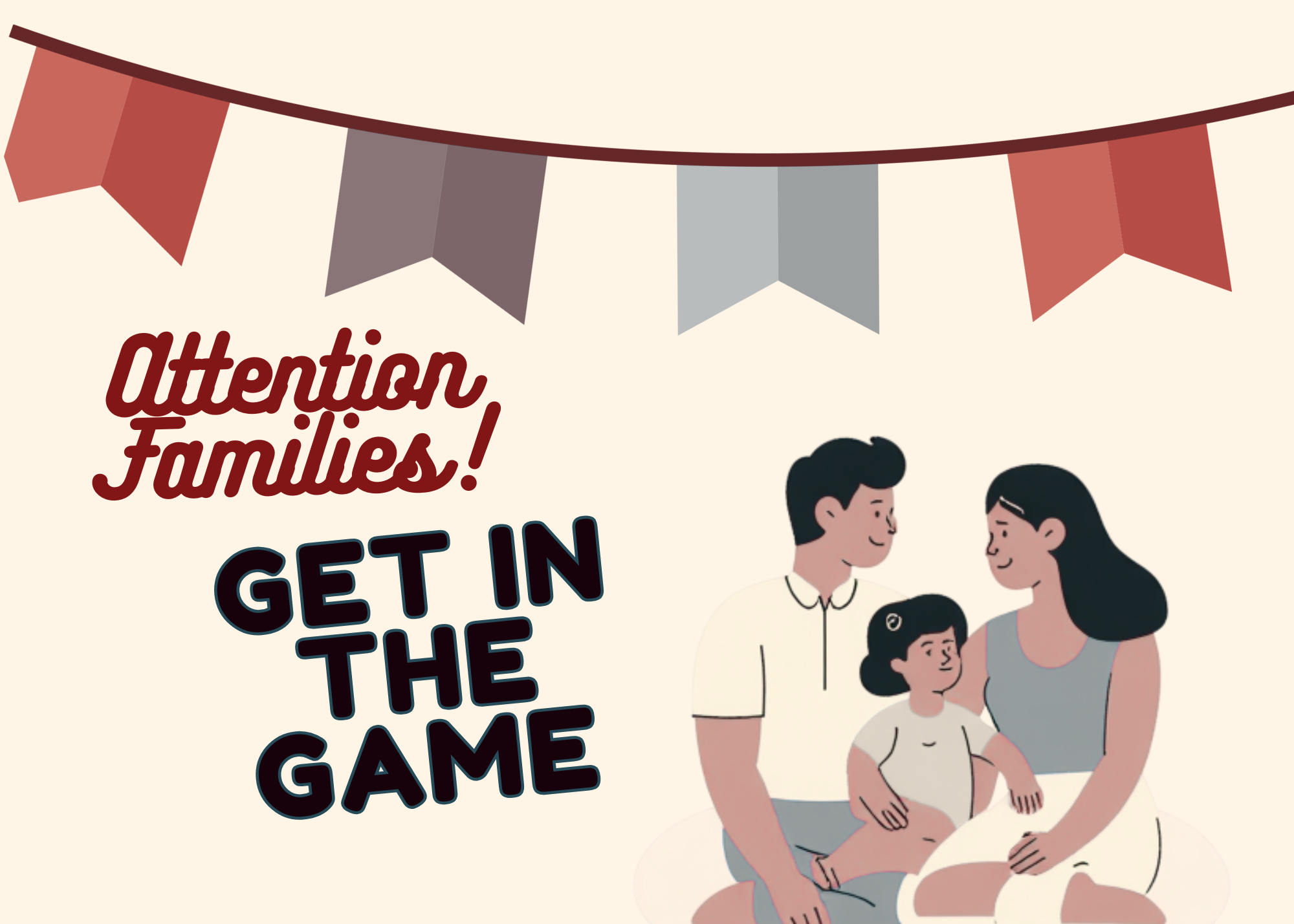 Families Get in the Game flyer