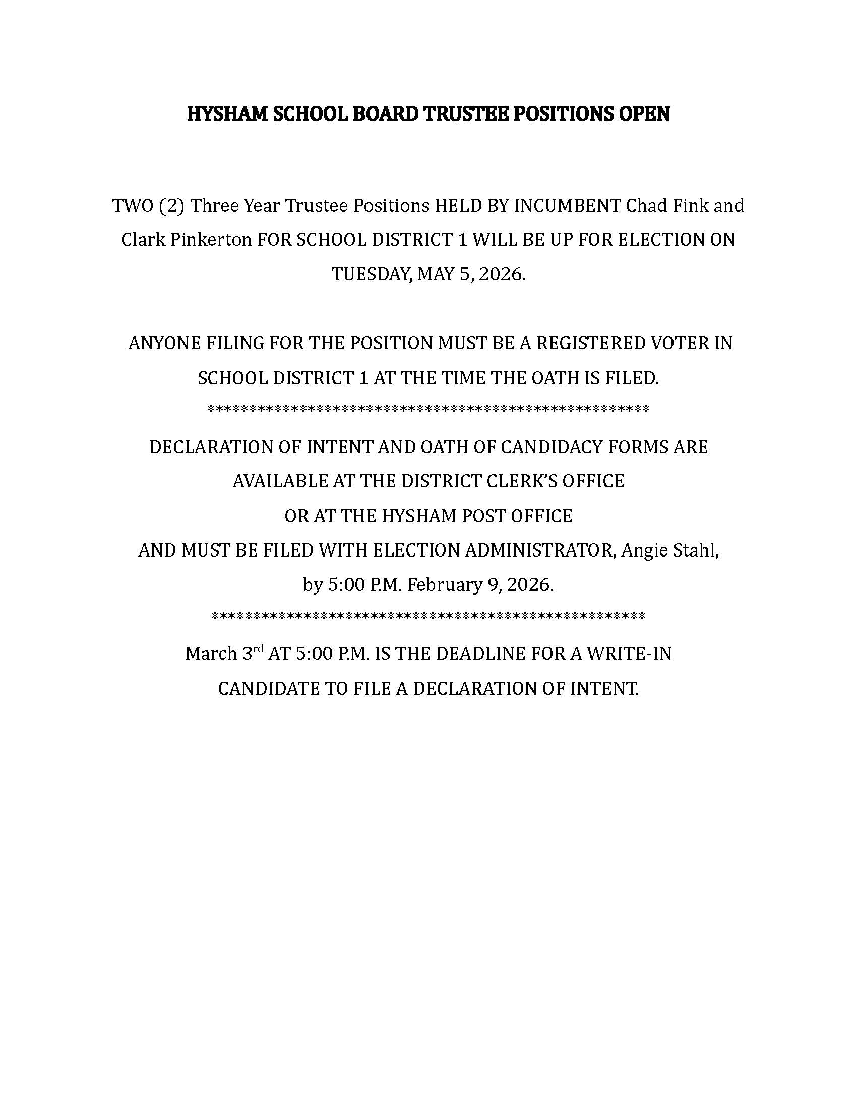 election information