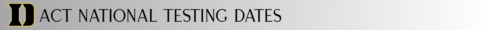 National ACT dates
