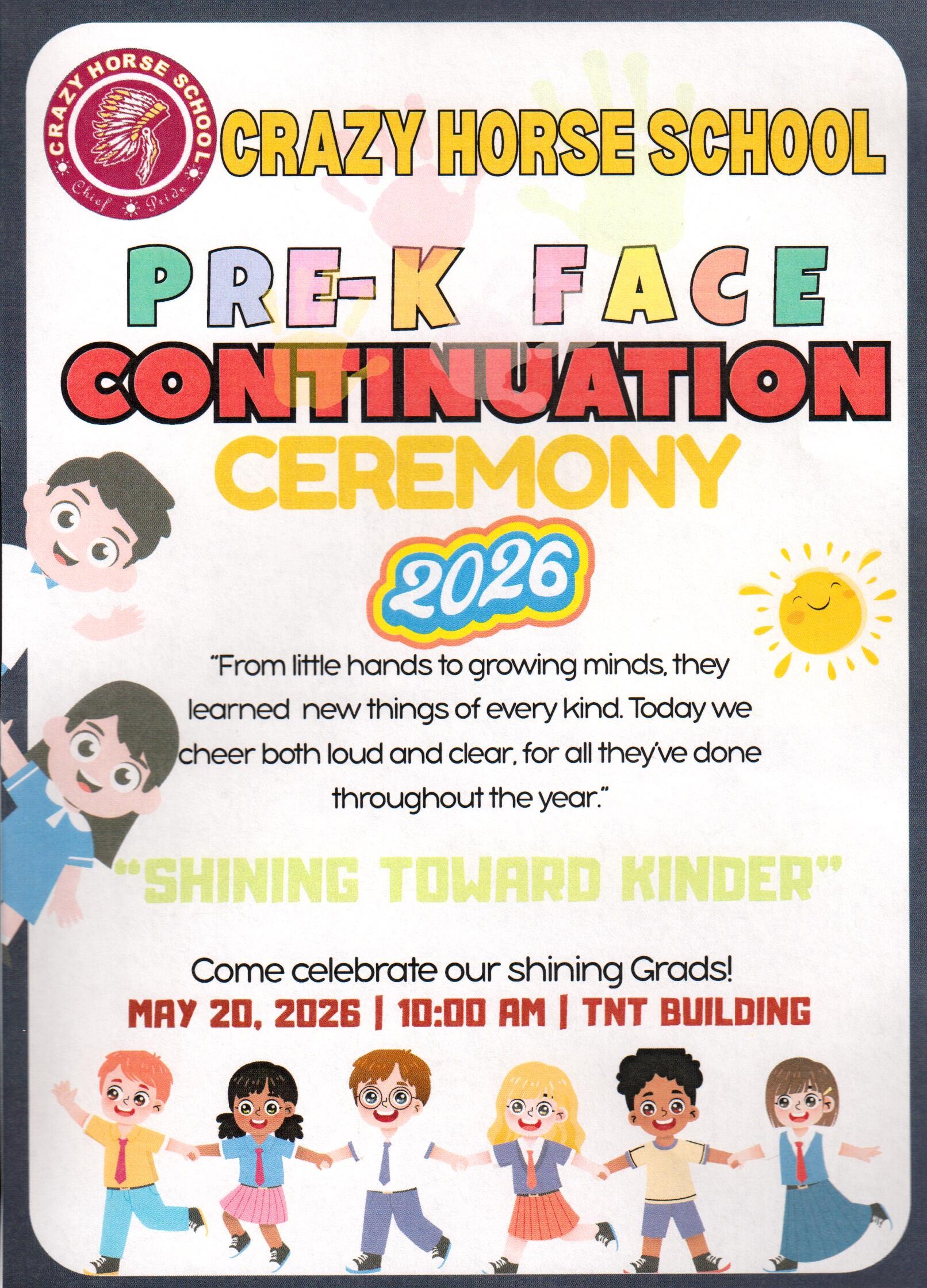 Pre-K Face Continuation Ceremony