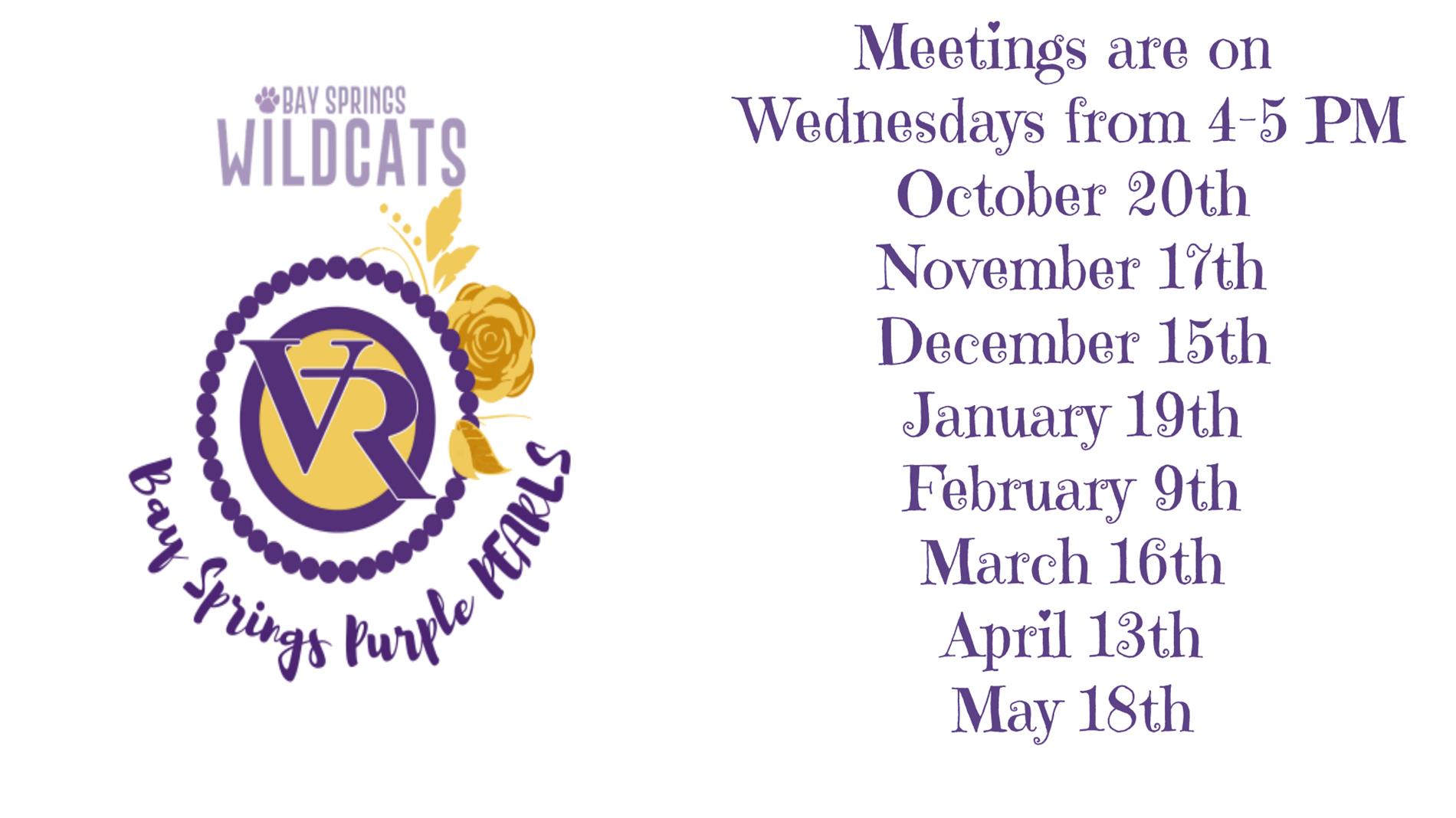 PEARL Meeting Dates