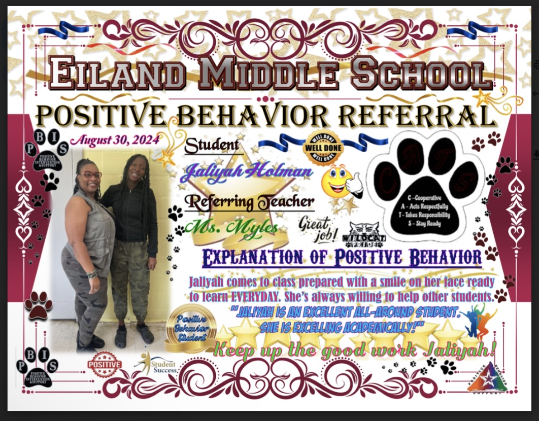 Positive Behavior Referrals 