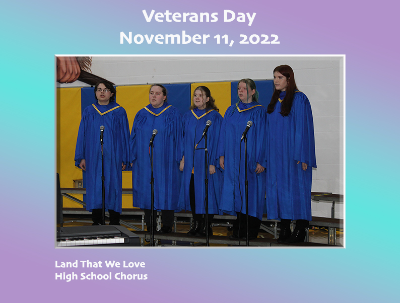 HS Chorus performs "Land That We Love"