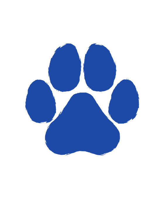blue paw print