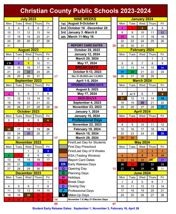 2023-24 School Year Calendar