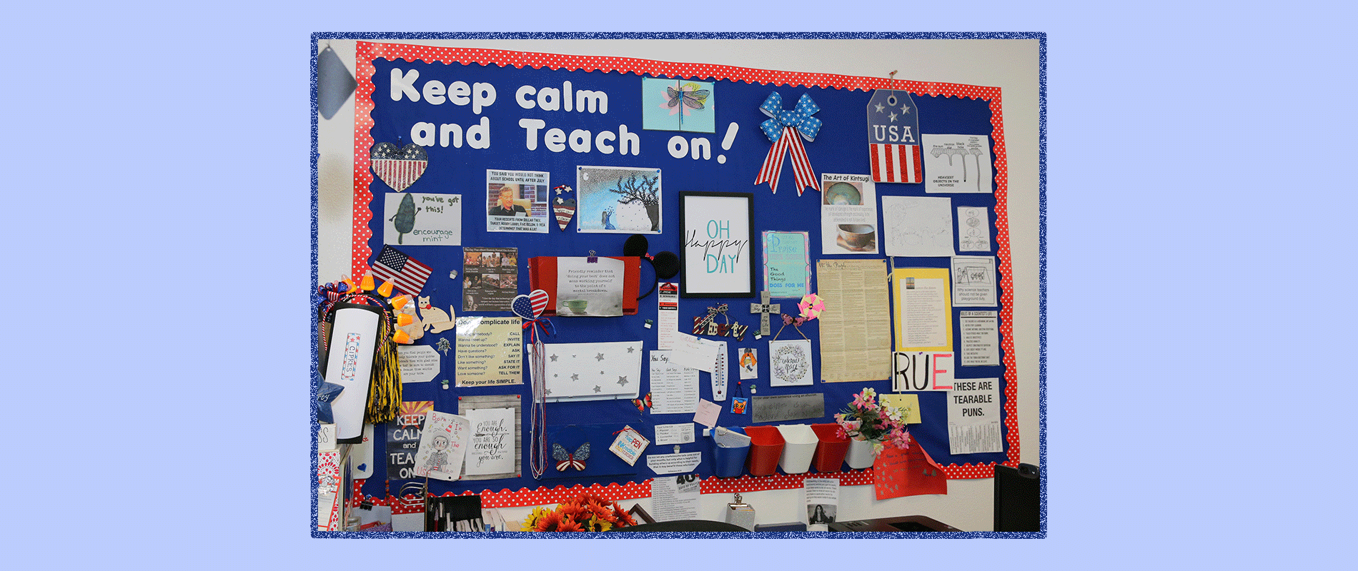 Bulletin Board with positive sayings for the start of the school year