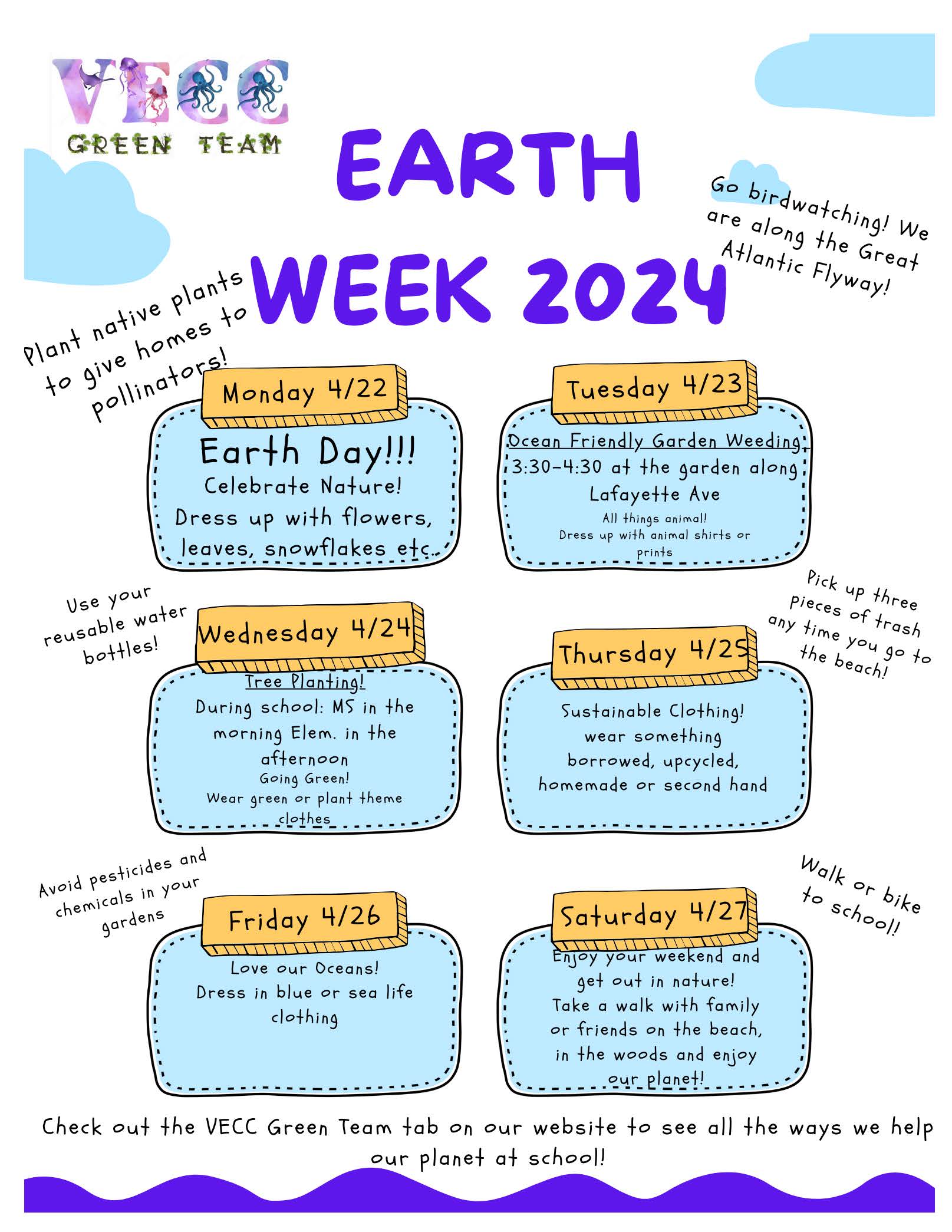 2024 Earth Day Schedule