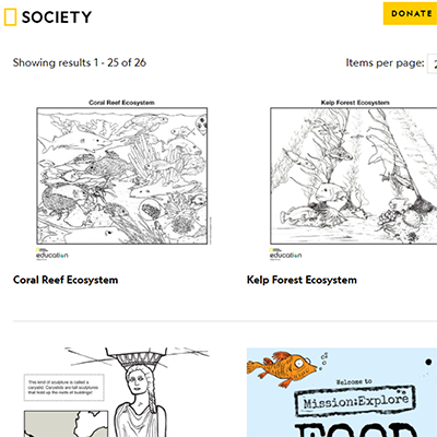 national geographic coloring website