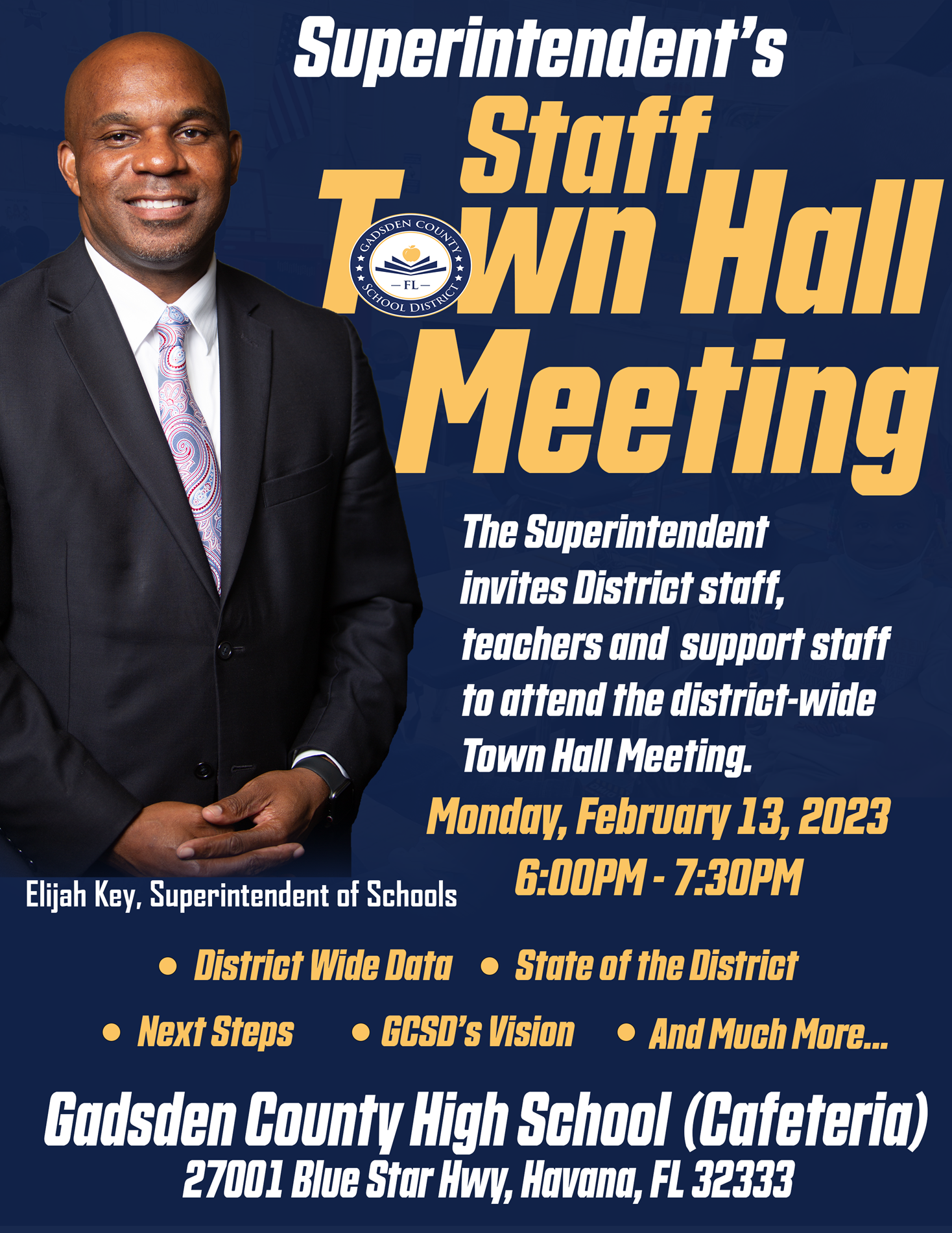 Superintendent's Staff Town Hall Meeting on February 13th 