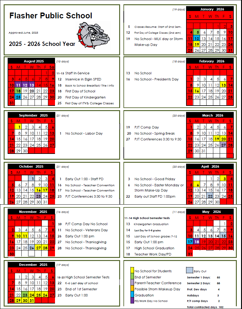 25-26 Approved Calendar