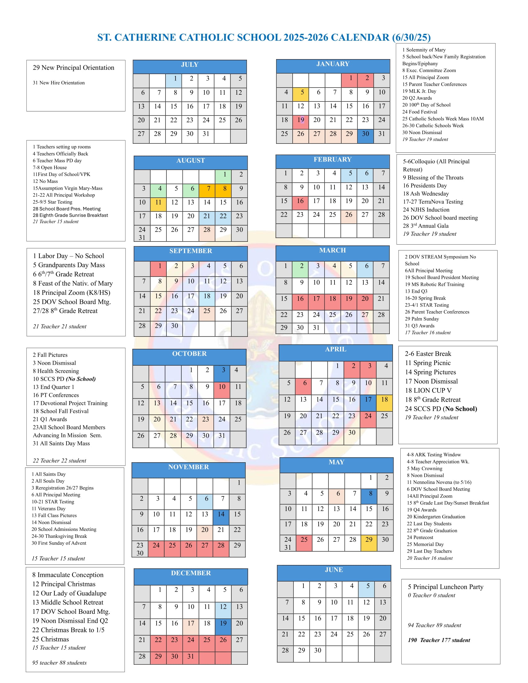 Academic Calendar
