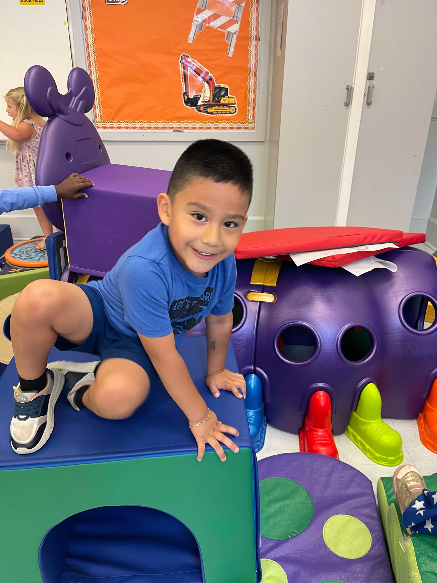 Enjoying the Sensory room