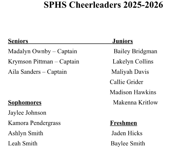 cheer roster