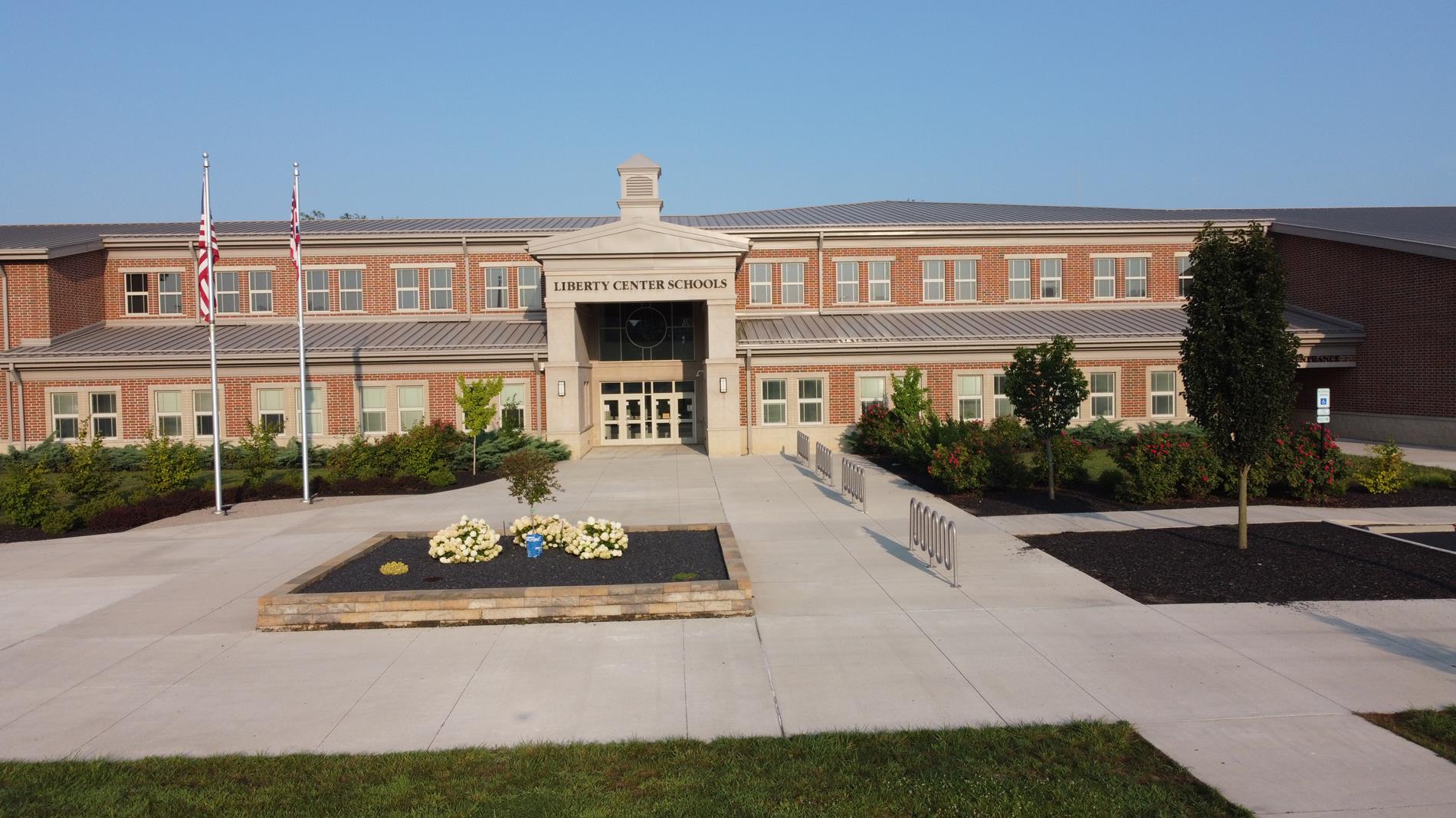 Picture of the front of the school building