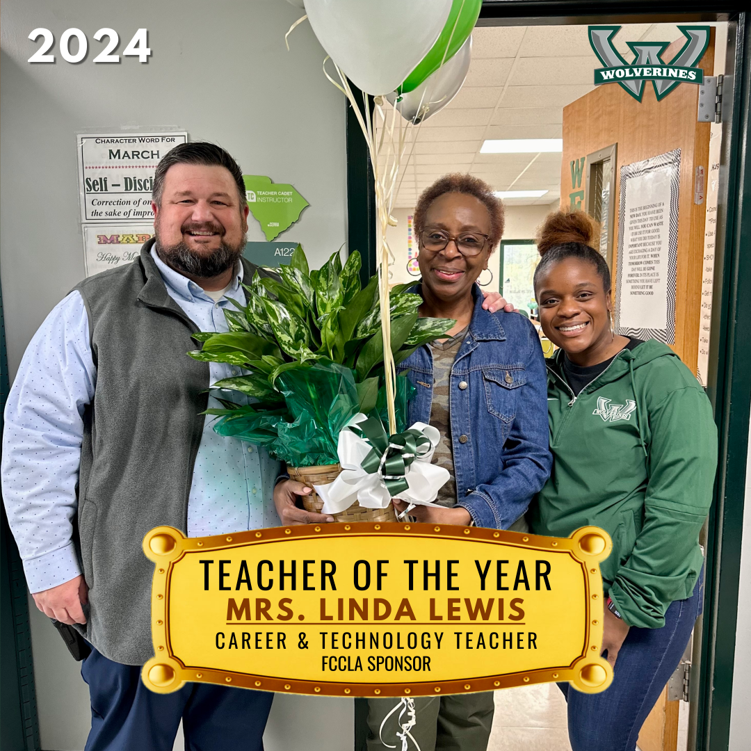 2024 Teacher Of The Year- Mrs. Linda Lewis