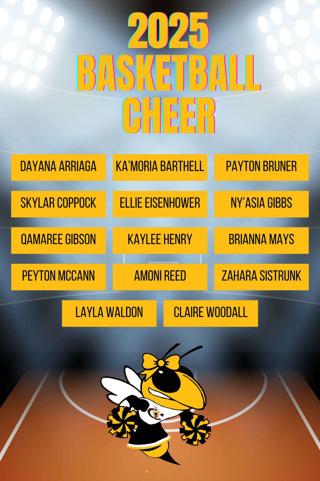 Basketball Cheer Roster