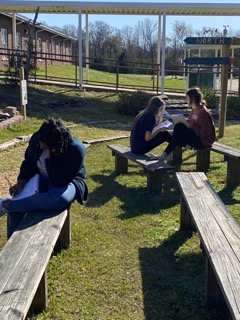 Students in Outdoor Classroom