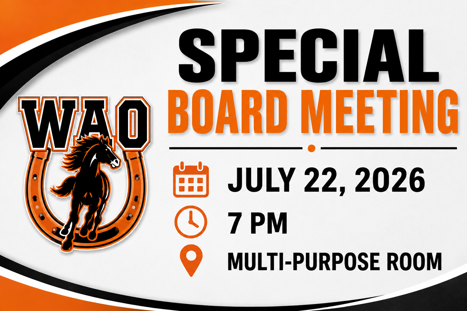 special board meeting July 22, 2026