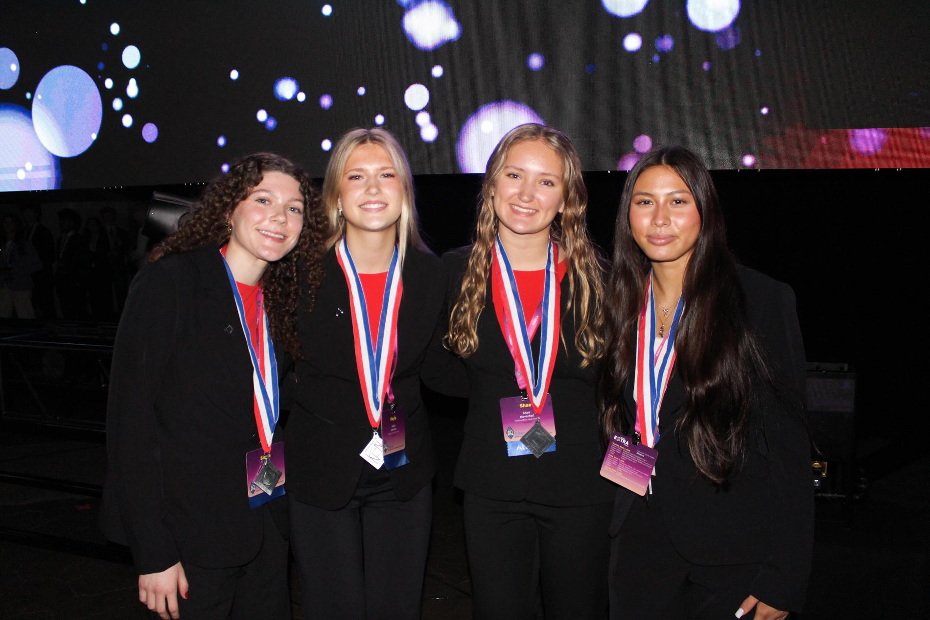 Group photo of Dow High DECA students