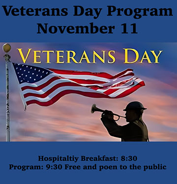 Veterans Day Announcement