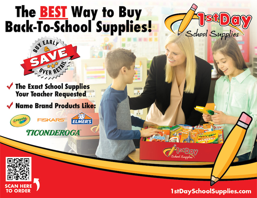 1st Day Flyer for School Supplies