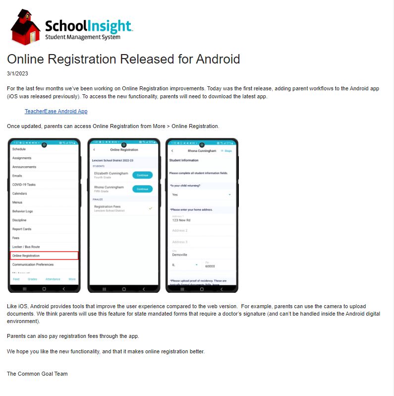 TeacherEase Android App