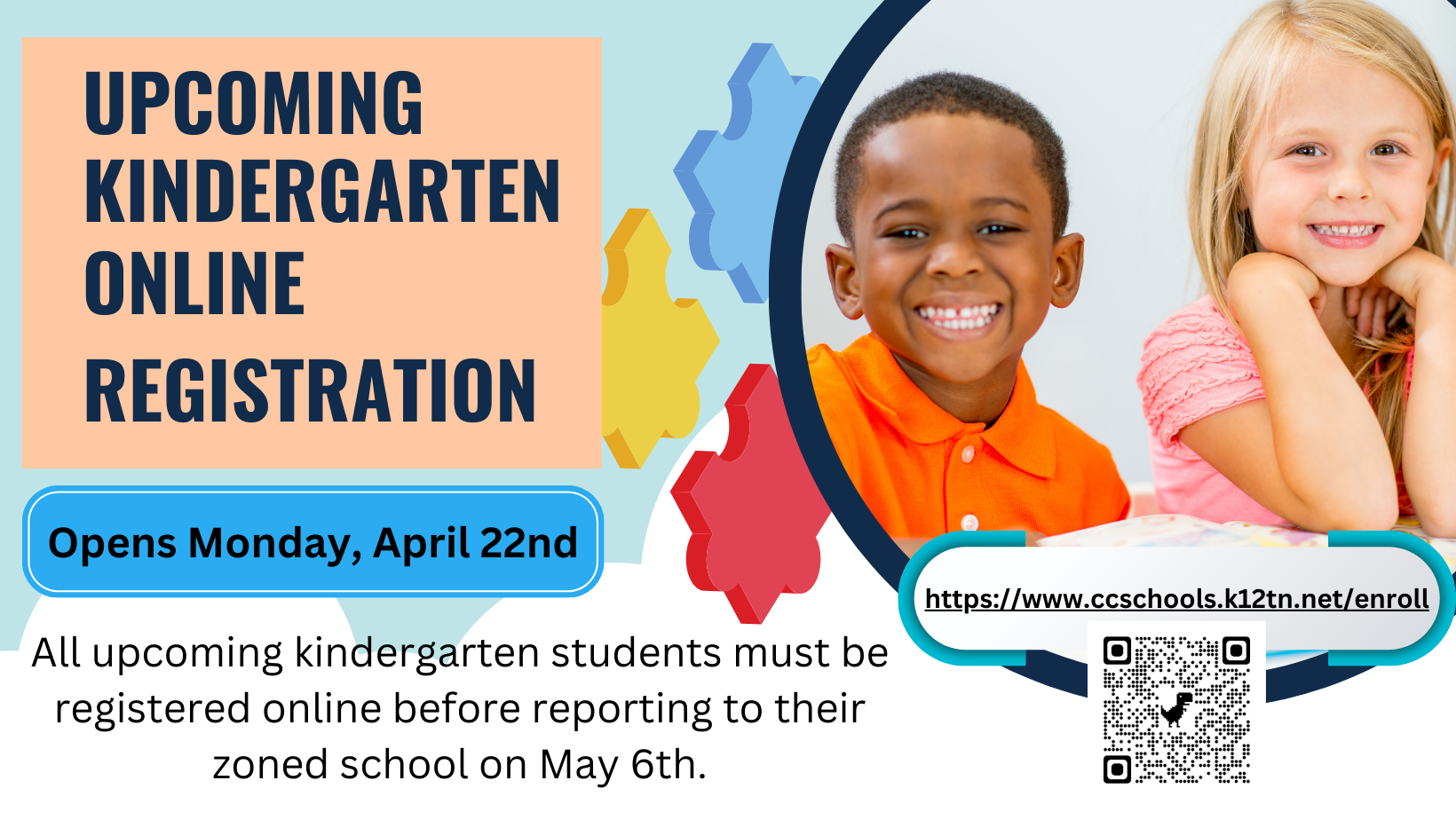 Upcoming Kindergarten Online Registration Opens April 22