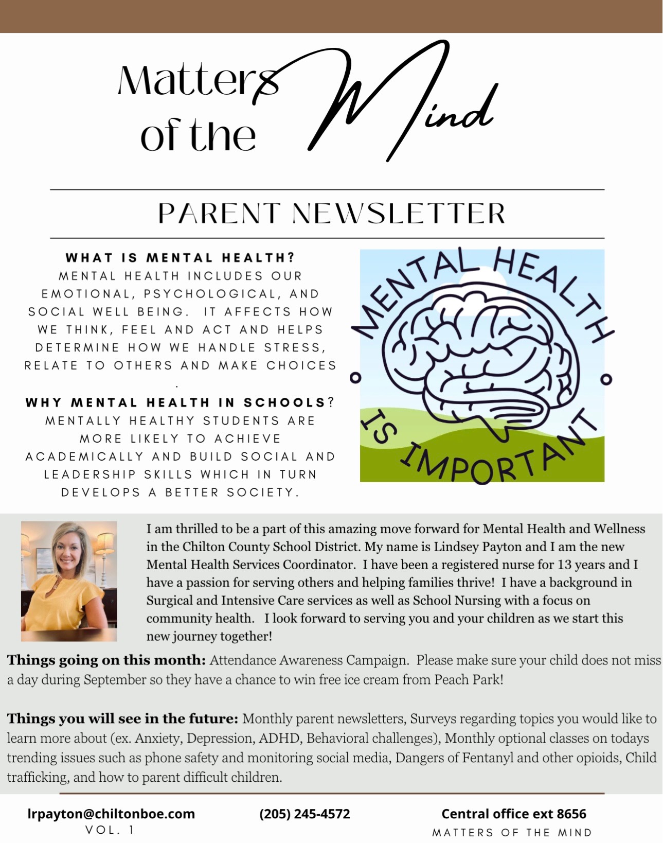 Parent letter about mental health awareness