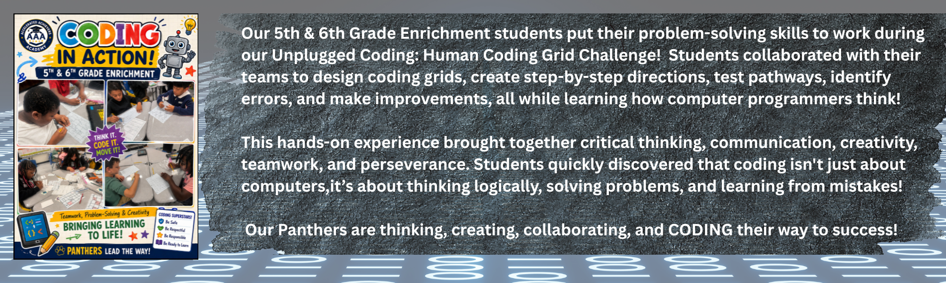 Accelerated Achievement Academy 5th and 6th grade students learn to code 