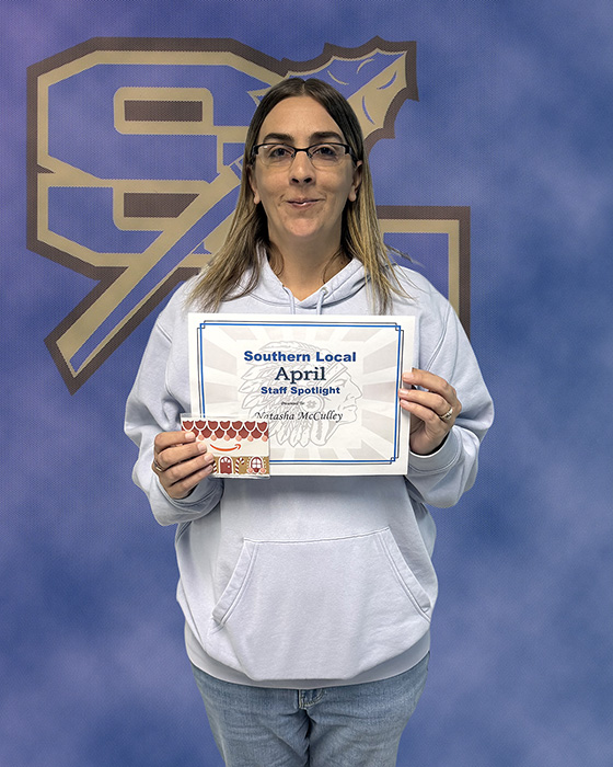 Mrs. N. McCulley, Staff April Spotlight