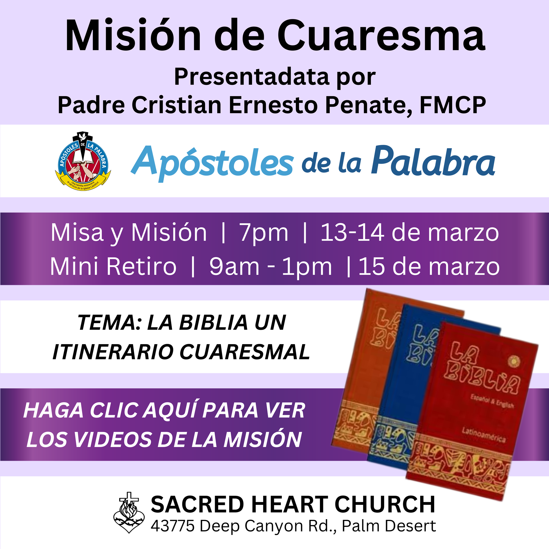 Mision de Cuaresma 13-15 de marzo