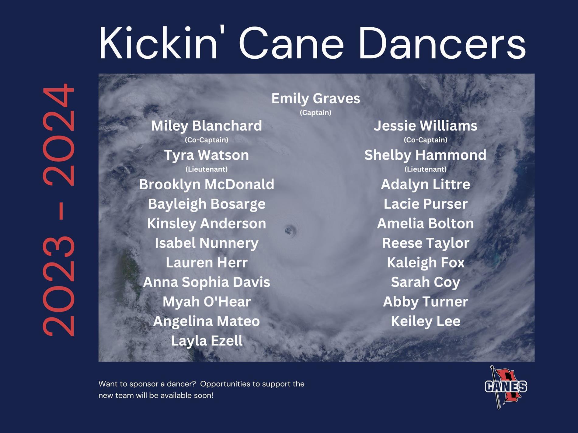 2023 - 2024 Kickin' Cane Dancers