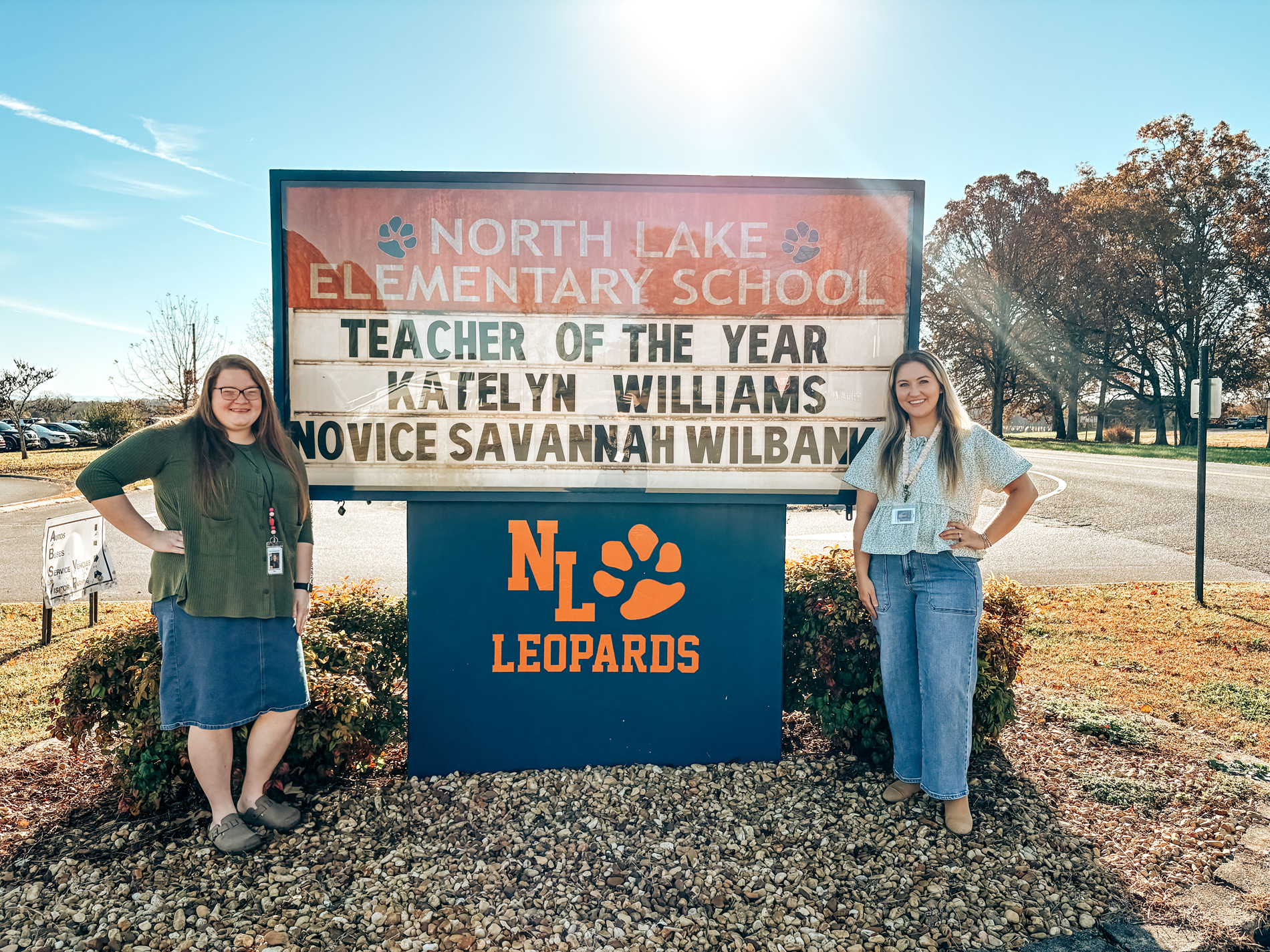 Teacher of the year: Katelyn Williams & Novice Teacher of the year: Savannah Wilbanks