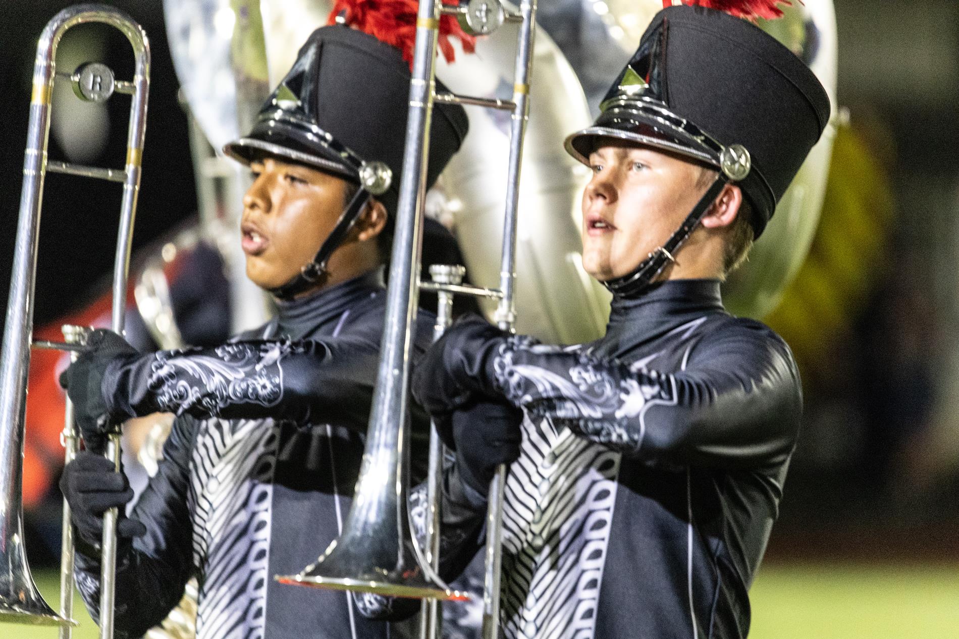 Ingram Tom Moore High School marching band performance in the Bandera game.