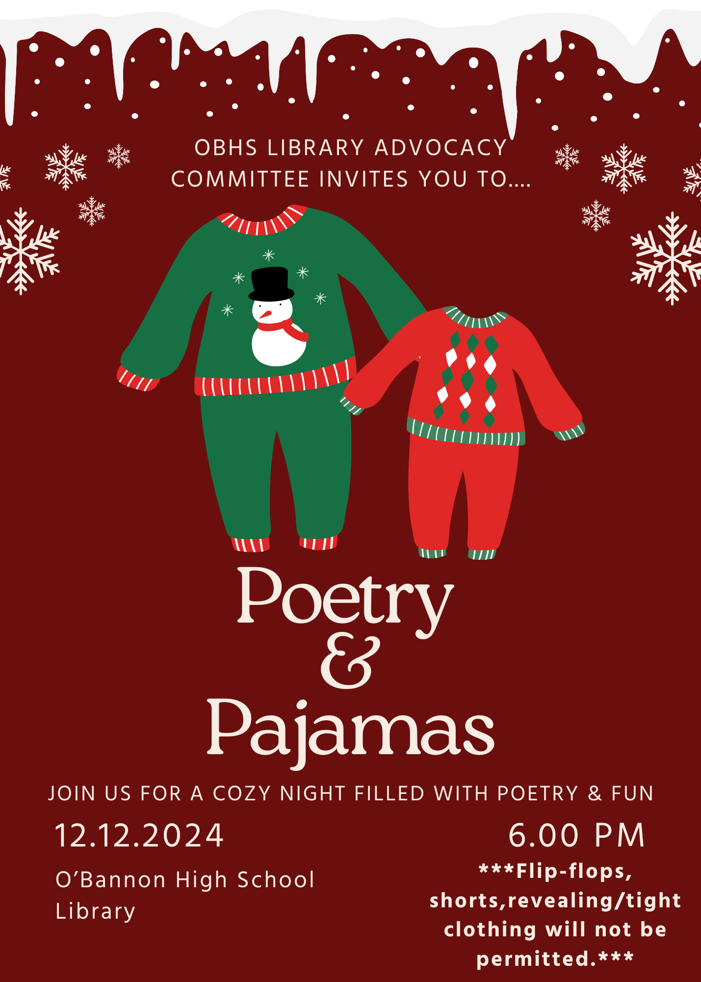 Poety and Pajama Night